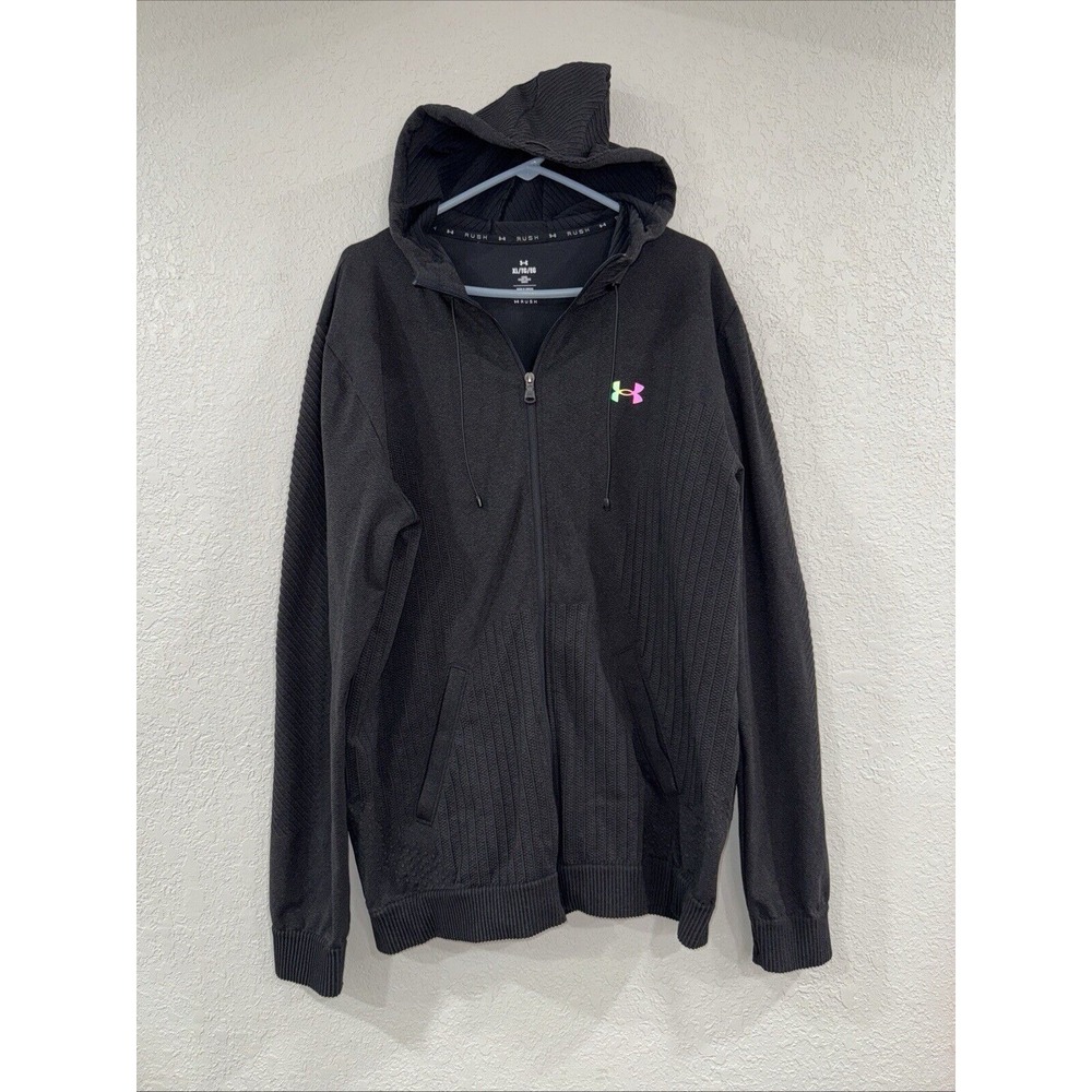 Under Armour Sweatshirt X-Large Black Full Zip Long Sleeve Outdoor
